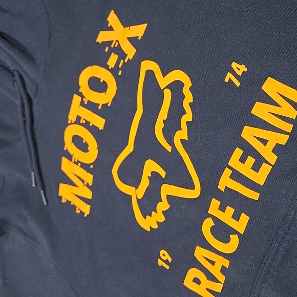 Fox Moto-X Race Team Navy Sweatshirt Hoodie - Picture 2 of 6